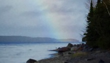 Rainbow over Big Bay, Ontario